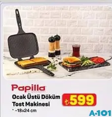 PAPİLLA OCAK ÜSTÜ DÖKÜM TOST MAKİNESİ 18X24 CM